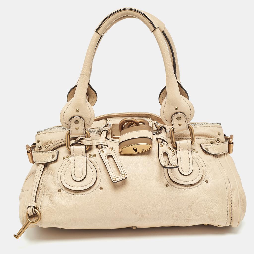 Chloe Chloe Beige Leather Medium Paddington Satchel