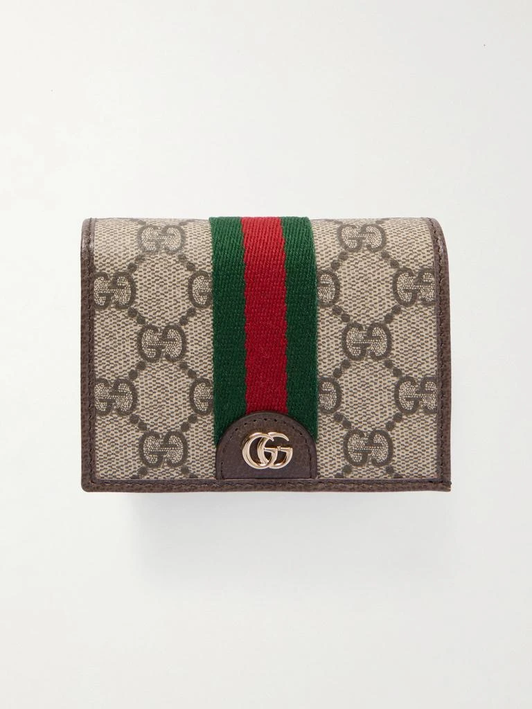Gucci Ophidia Leather-trimmed Printed Coated-canvas Wallet - Beige