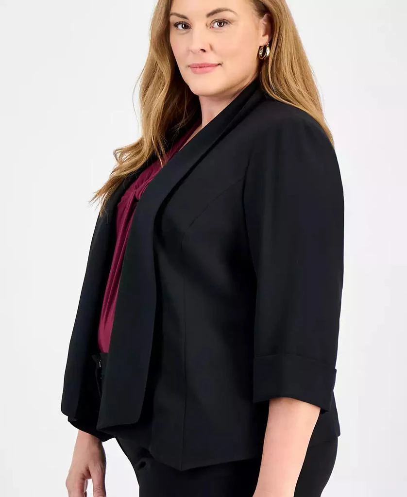 Kasper Plus Size Open-Front Soft Blazer 6