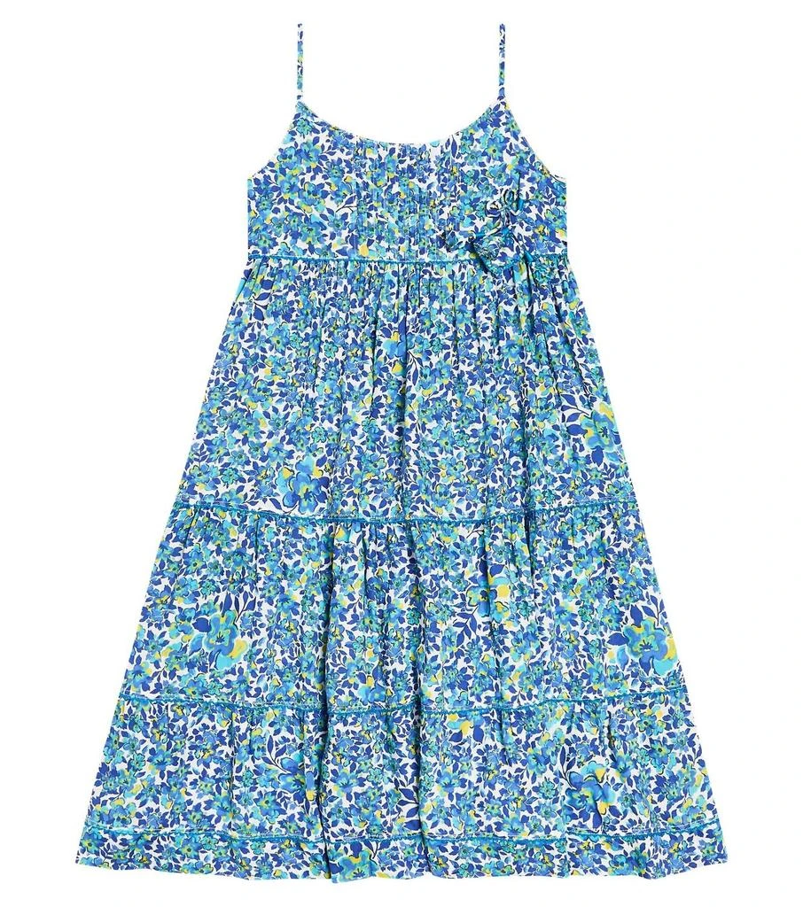 Poupette St Barth Women's Long Dress In Blue Net 1