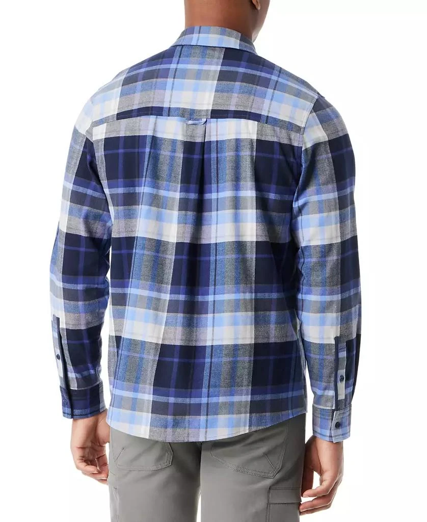 BASS OUTDOOR Men
s Classic Fit Plaid Button-Front Stretch Flannel Shirt 4