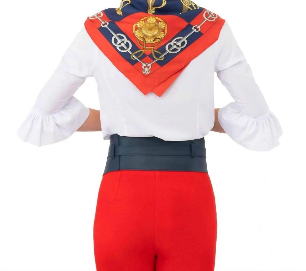 GRETCHEN SCOTT Priss Chiffon Blouse In White 3