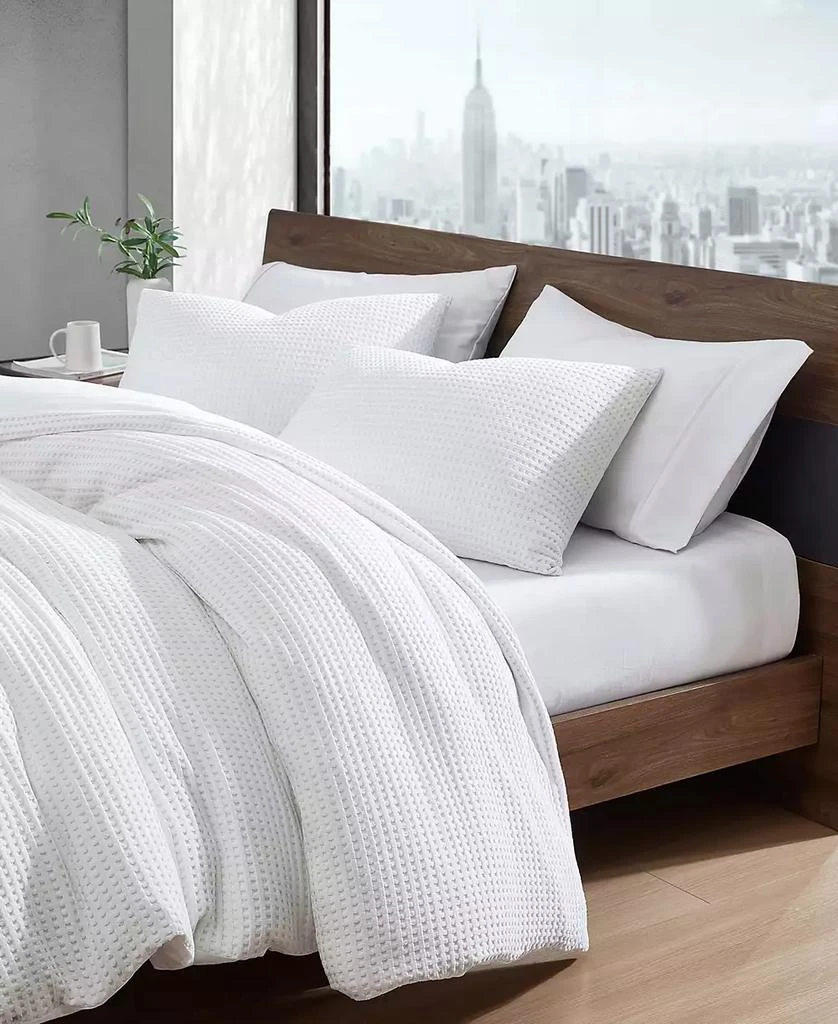 Kenneth Cole Solid Waffle 3 Piece Comforter Set 5