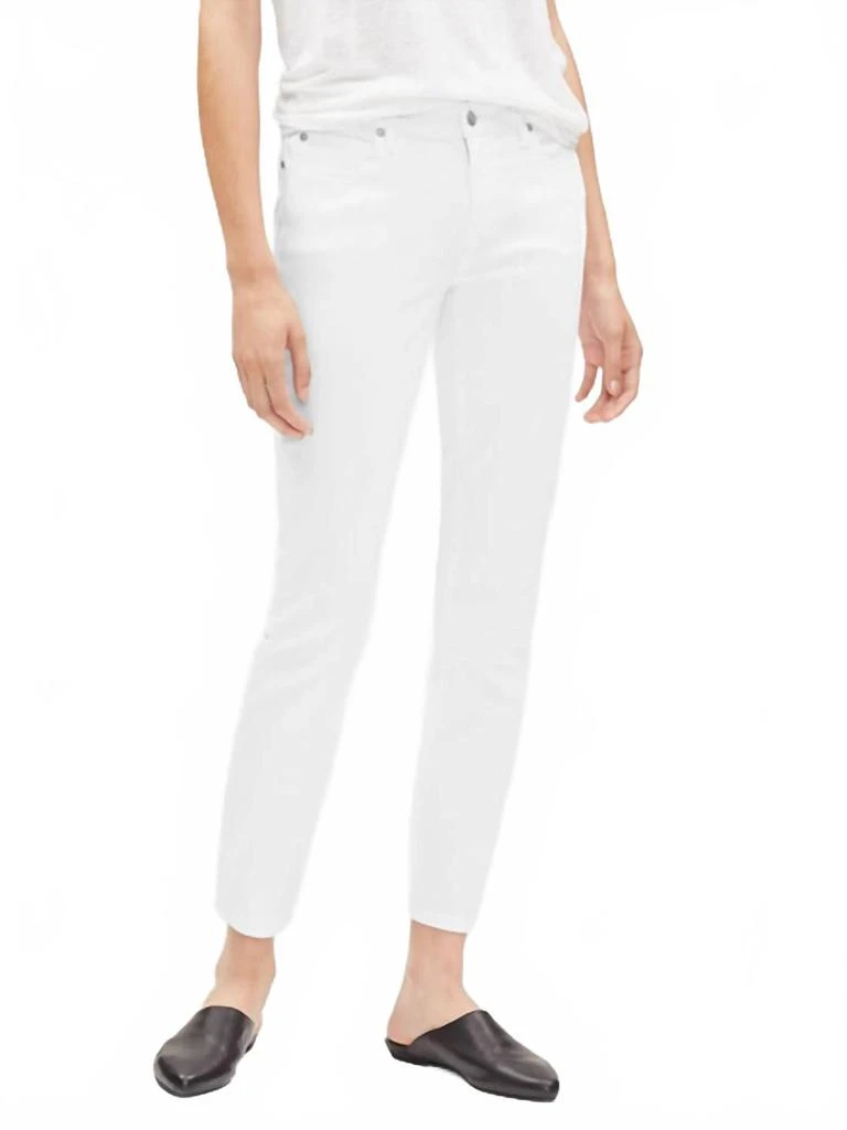 Eileen Fisher System Organic Cotton Slim Ankle Jean In White