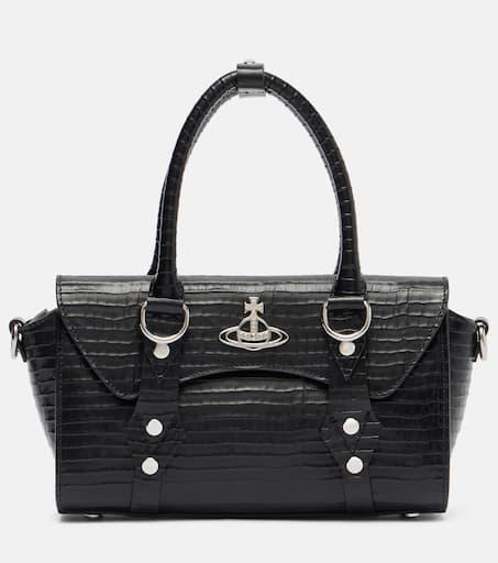 Vivienne Westwood正規品/送料関税込み DOLL ORB TOTE BAG Vivienne Westwood Black Doll Orb-Plaque Mini Bag - Black