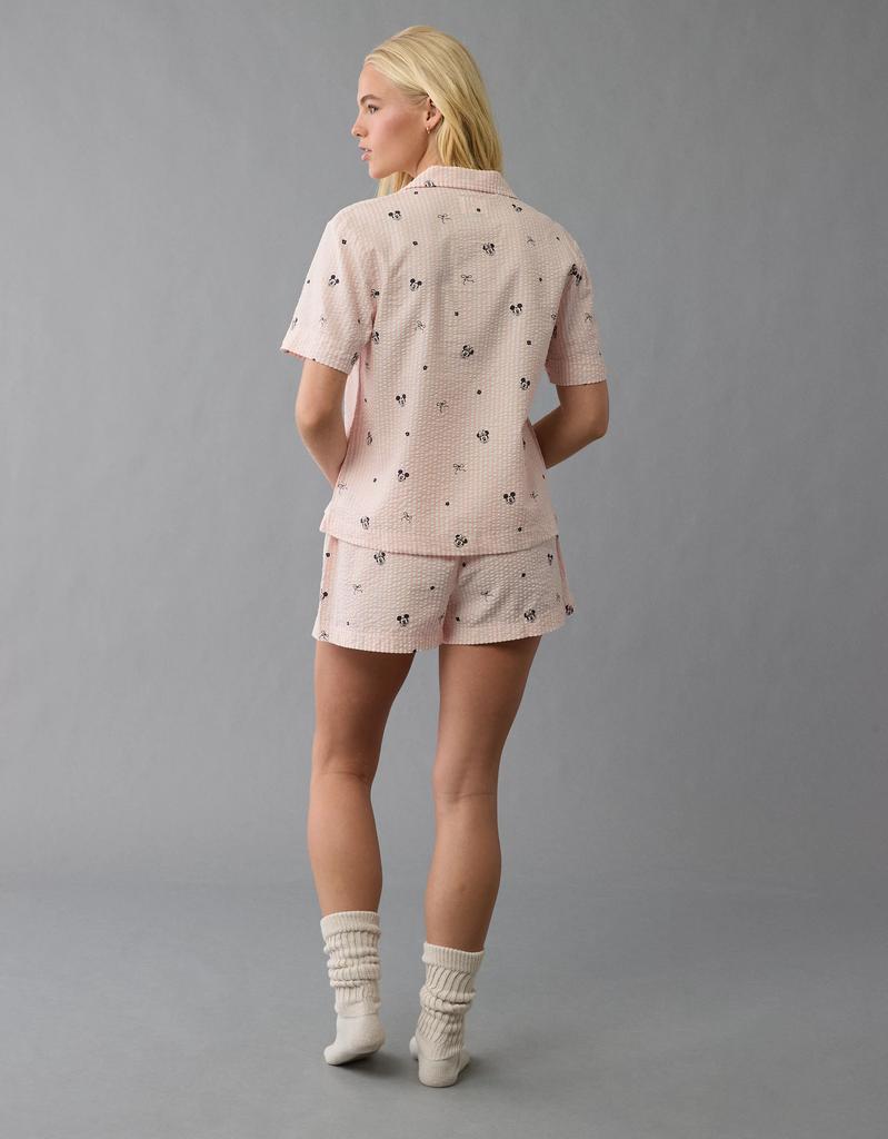 AE AE Mickey And Minnie Mouse Seersucker PJ Set