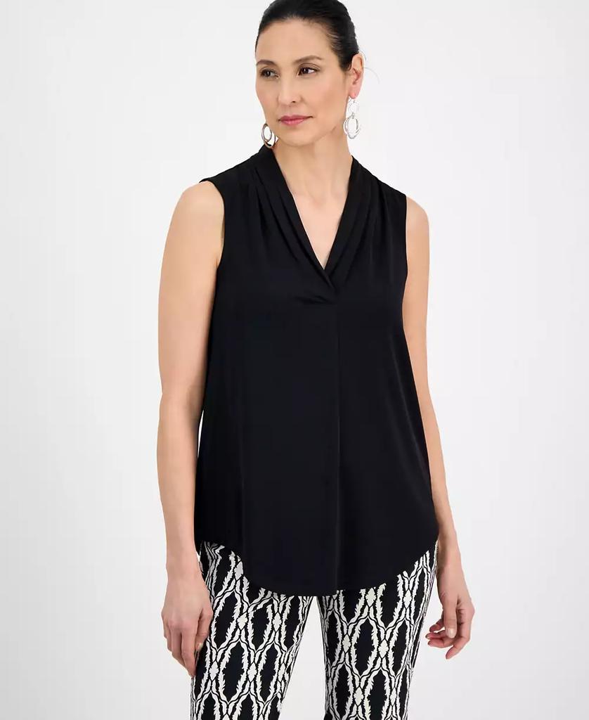 JM Collection Women's V-Neck Sleeveless Knit Blouse, XS-PXL, Exclusively at Macy's