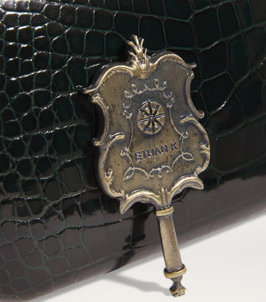 Ethan K Crocodile Leather Clutch Bag 6