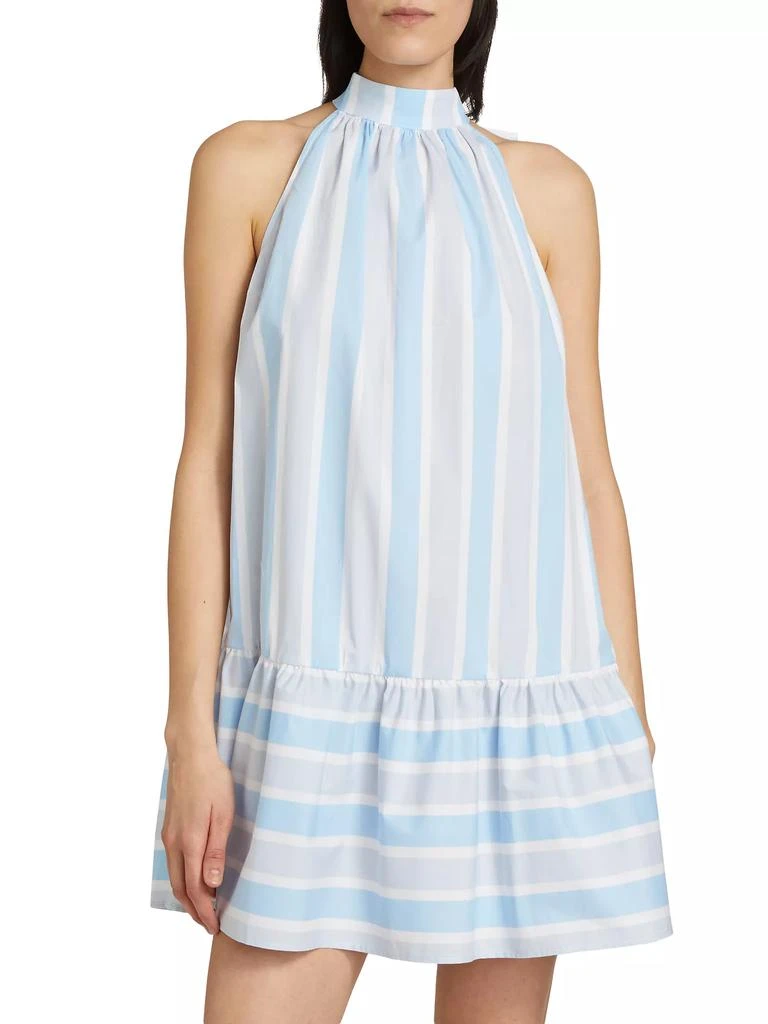 Staud Marlowe Stripe Stretch Cotton Minidress 3