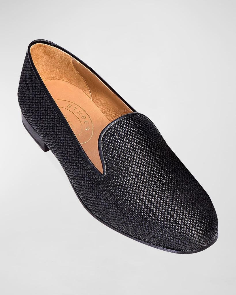 Stubbs and Wootton Men's Woven Raffia Slippers