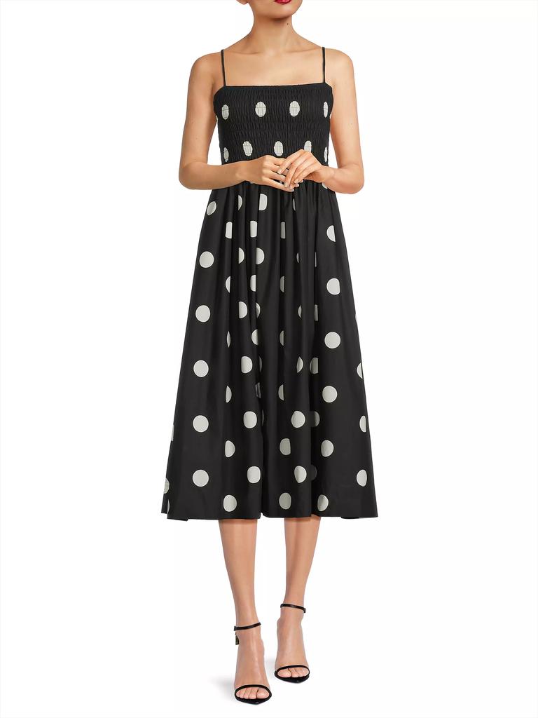 Ciao Lucia Mael Polka Dot A-Line Midi-Dress