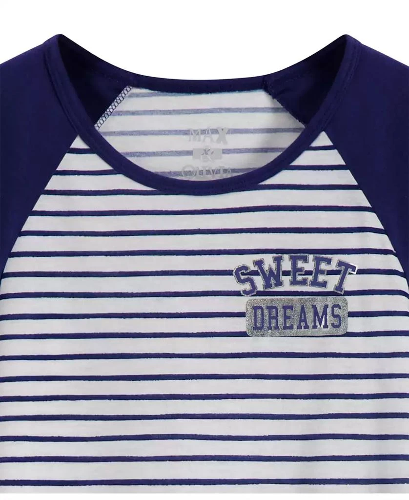 Max & Olivia Max and Olivia Girls Striped Sleepshirt with matching socks set 2