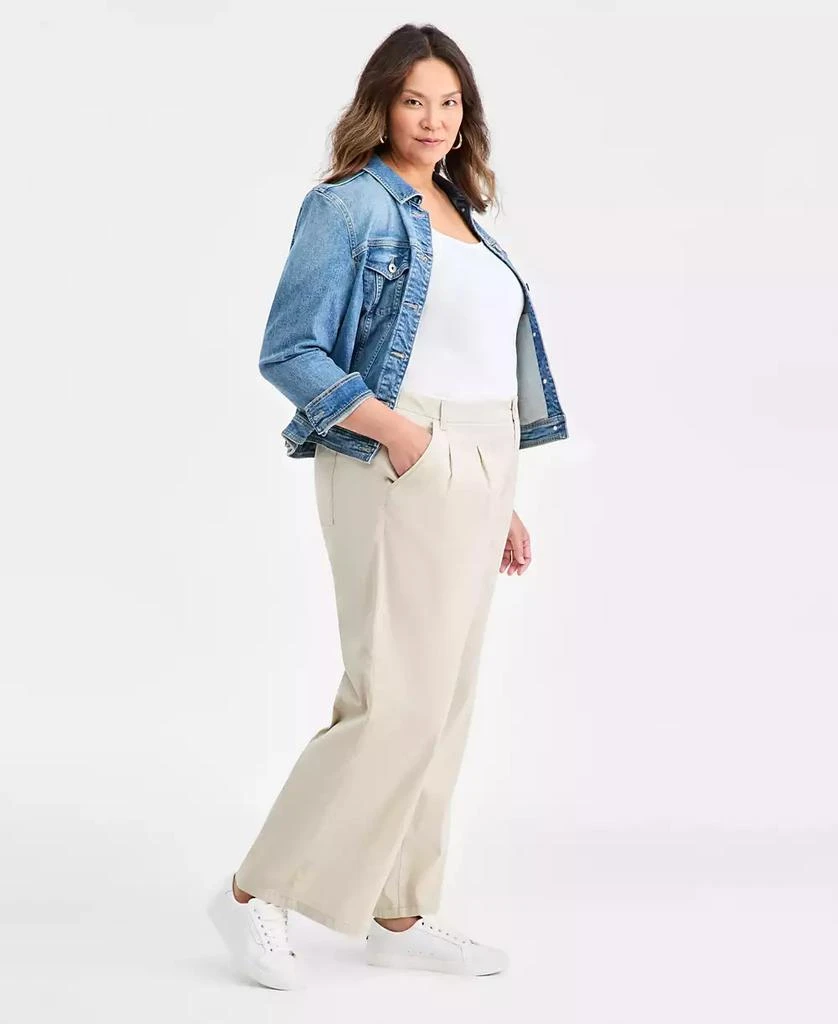 Style & Co Plus Size Pleated Straight-Leg Pant, Macy's Exclusive 2