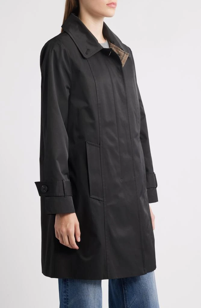 London Fog Oversize Single Breasted Hooded Raincoat 3