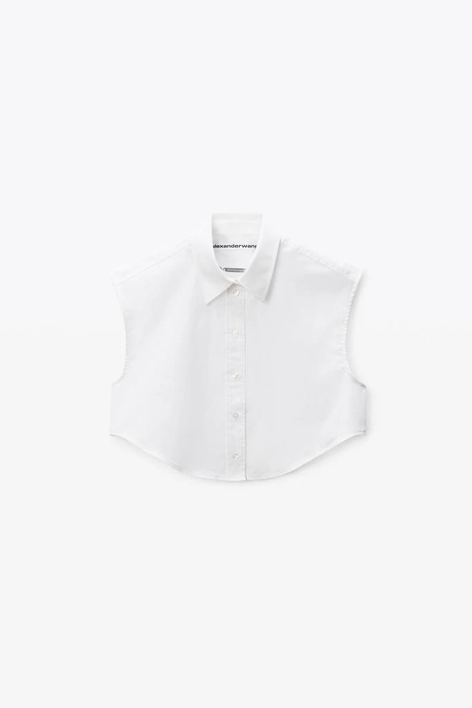 Alexander Wang White Button Up Shirt with Logo Nameplate 2