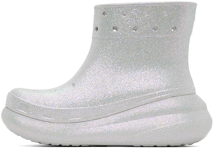 Crocs White Crush Glitter Boots 3