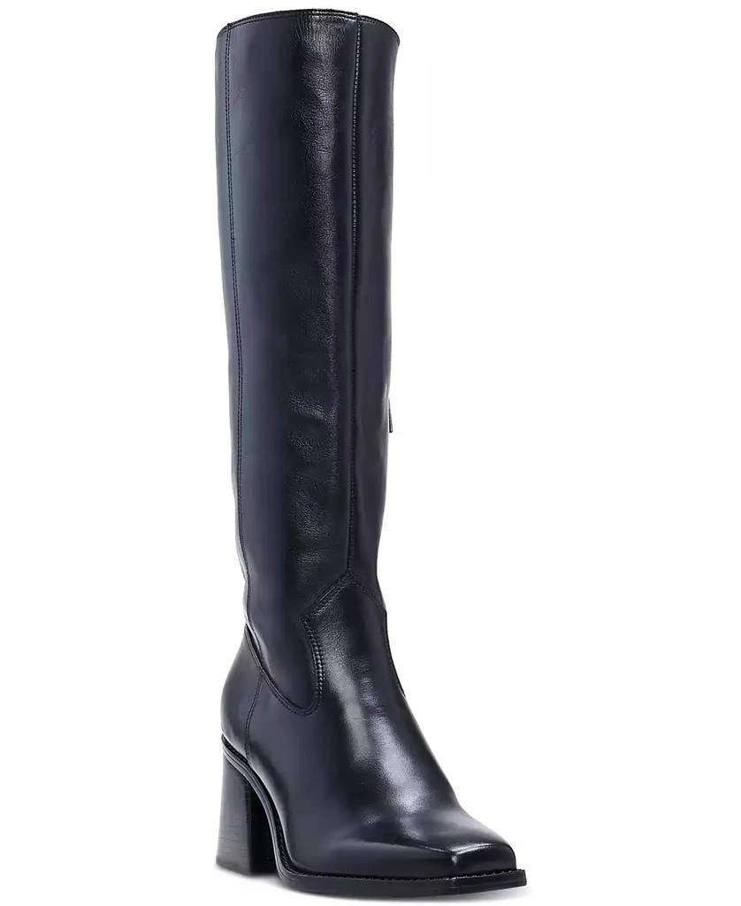 Vince Camuto Womens's Sangeti Snip-Toe Block-Heel Extra Wide-Calf Knee-High Boots 1