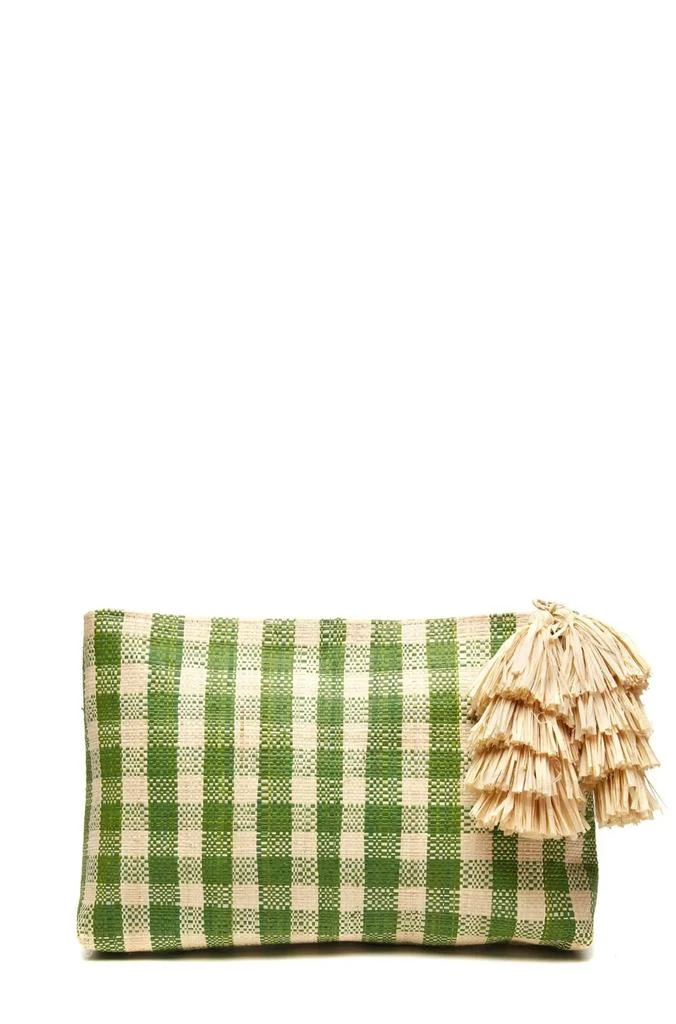 mar Y sol Women
s Hazel Clutch Bag In Emerald Gingham 3