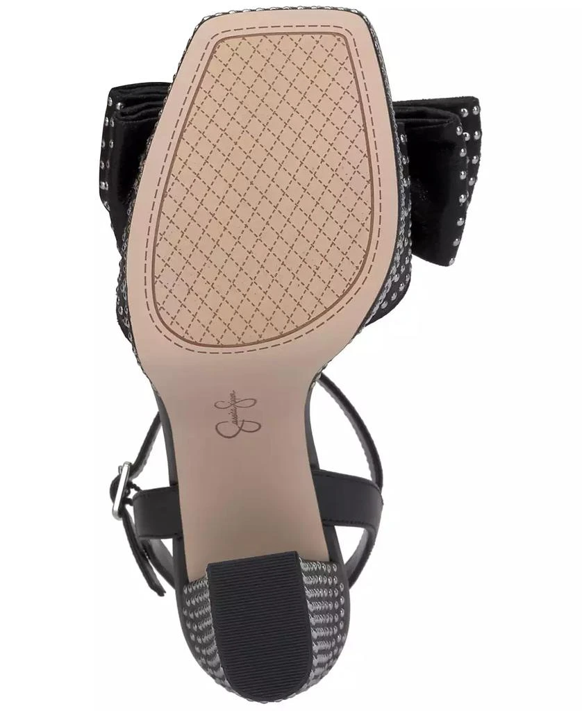 Jessica Simpson Women's Lollien Studded Bow Platform Sandals 5