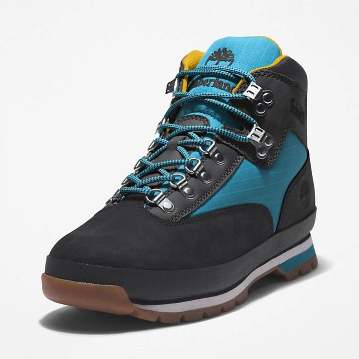 Timberland Euro Hiker Hiking Boot for Men in Black with Blue 9