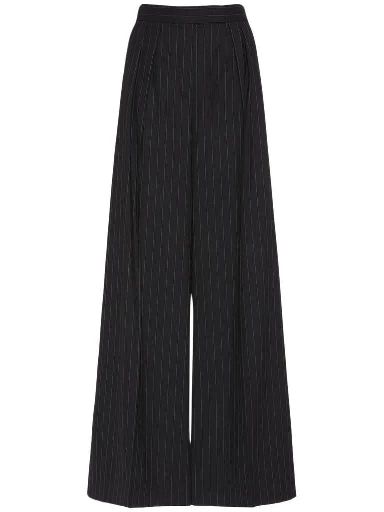 Max Mara Baba Pinstripe Wool High Rise Wide Pants 1