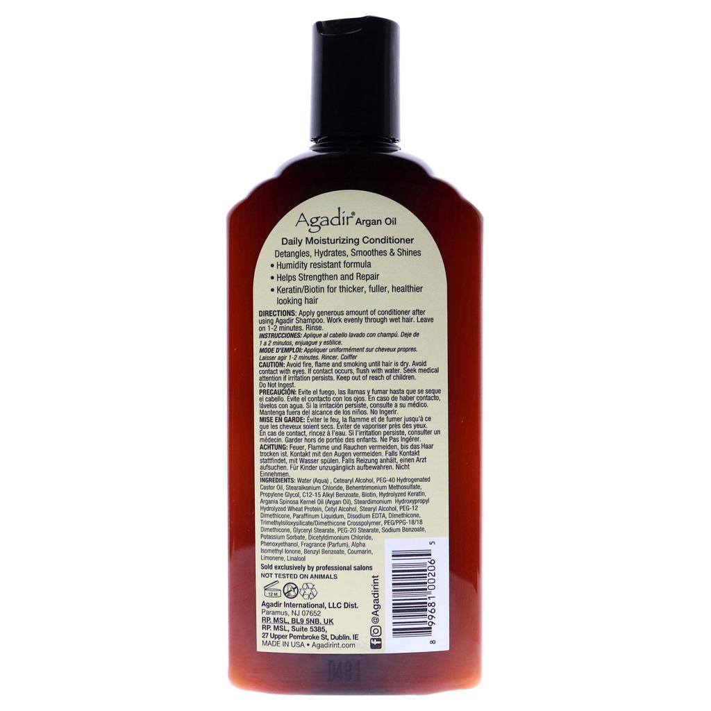 Agadir Argan Oil Daily Moisturizing Conditioner For Unisex 12.4 oz Conditioner
