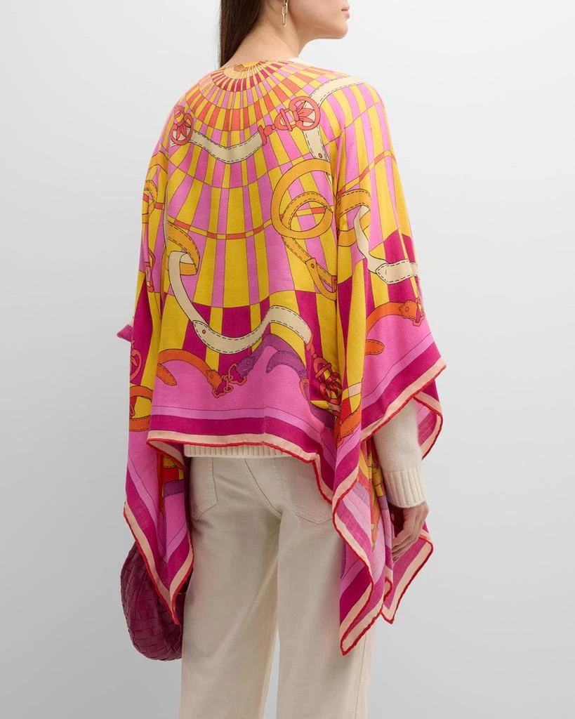 Rani Arabella Firenze Print Cashmere & Silk Poncho 6