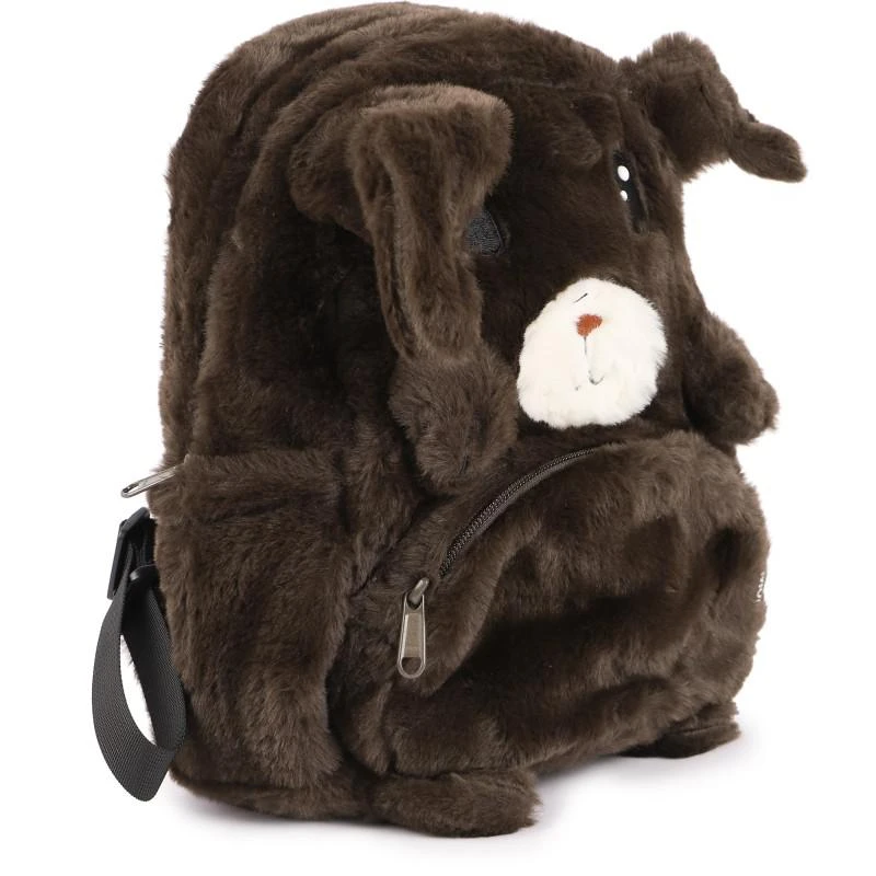 MOLO Rabbit shaped faux fur backpack in brown 2