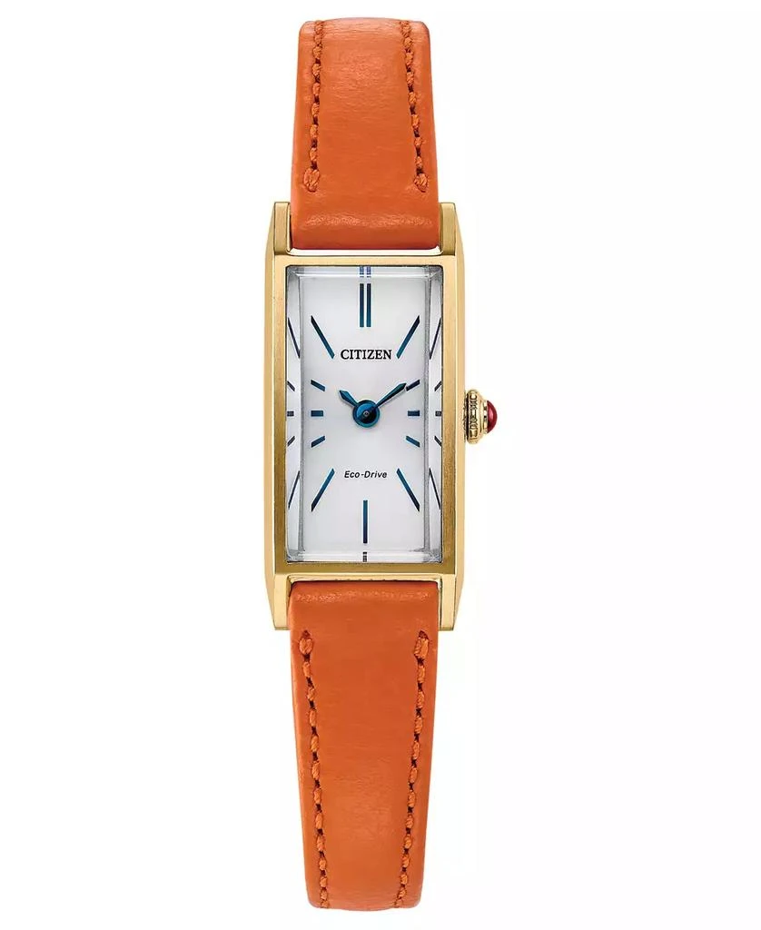 Citizen Women's Fio Orange Leather Strap Watch, 14.3mm