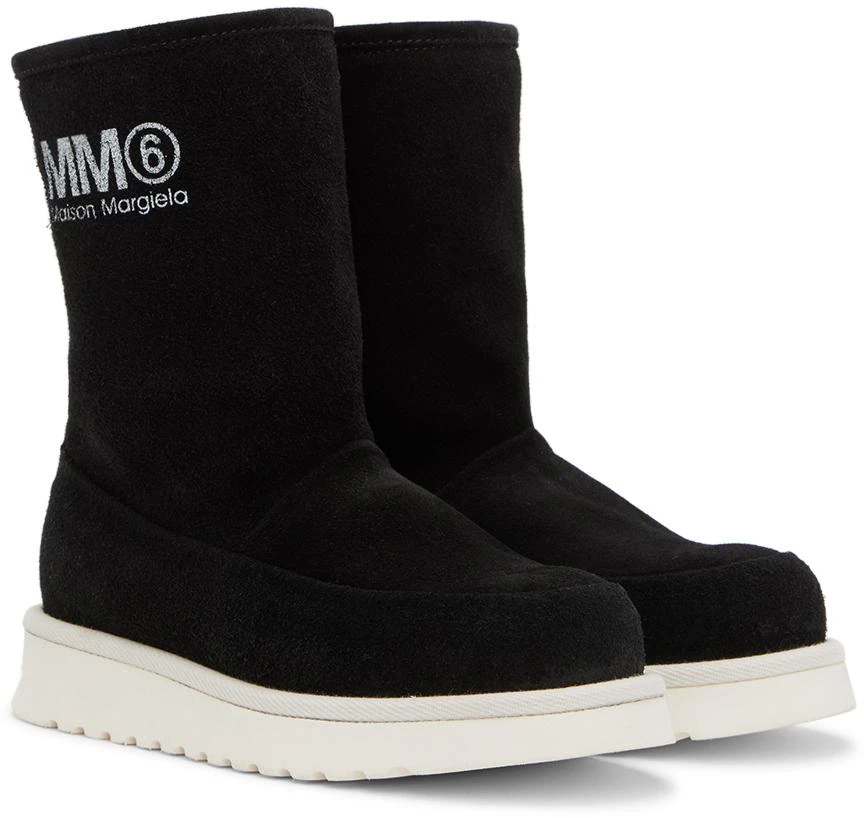 MM6 Kids Black Suede Boots 4