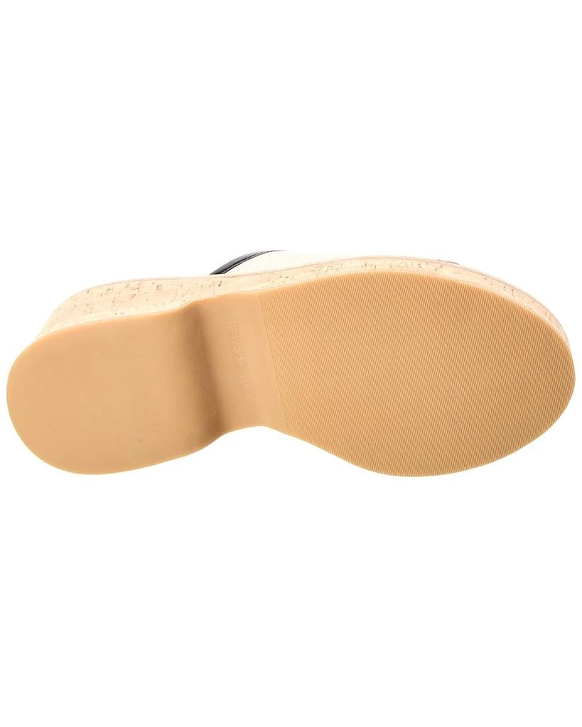 Salvatore Ferragamo Ferragamo Sole Canvas 
Leather Platform Sandal 4