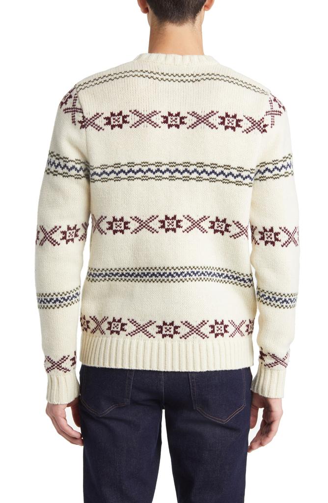 Schott NYC Norwegian Motif Wool Blend Sweater