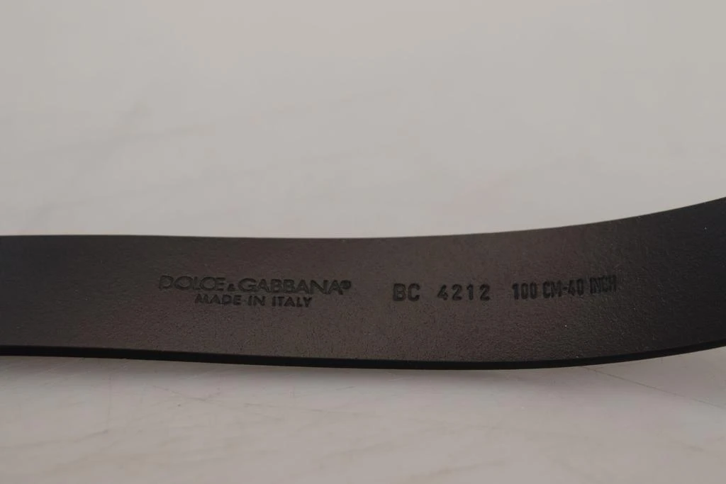 Dolce & Gabbana Black Leather Metal #DG Logo Buckle Belt 7
