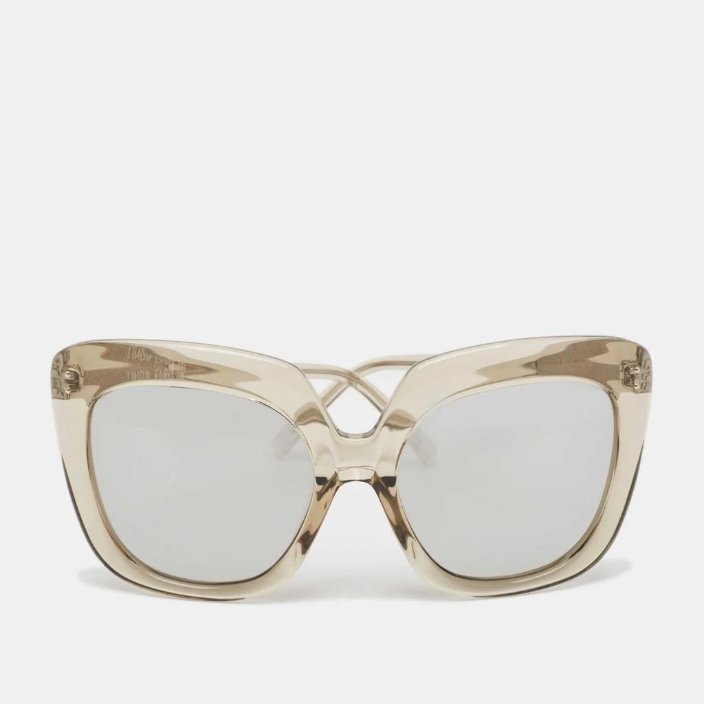 Linda Farrow Linda Farrow Grey/Silver Mirror LFL/556 Oversized Sunglasses 1