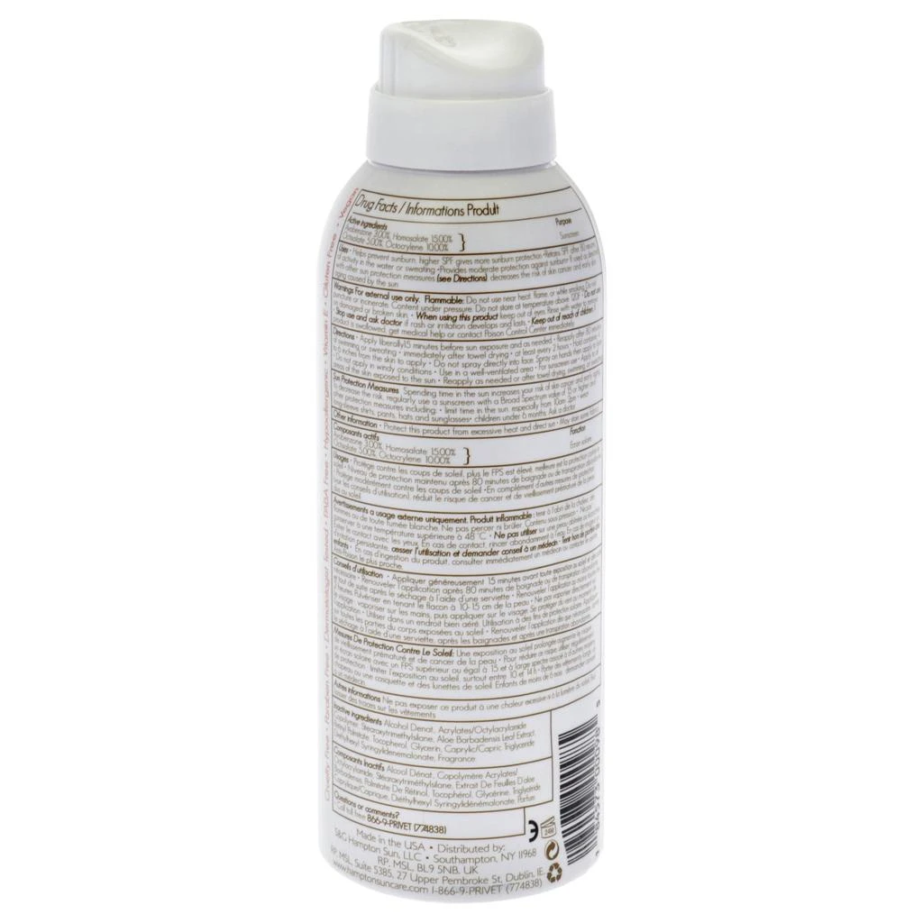 Hampton Sun Continuous Mist Sunscreen SPF 50 by  for Unisex - 5 oz Sunscreen 2
