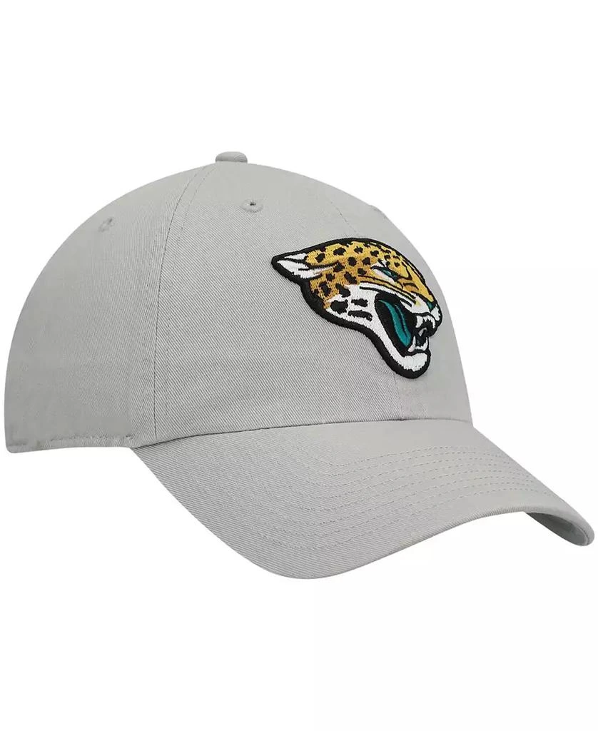 47 Brand Men
s Gray Jacksonville Jaguars Logo Clean Up Adjustable Hat 3