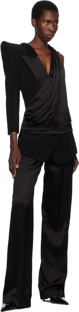 Balmain Black Asymmetric Structured Blouse Jacket 4