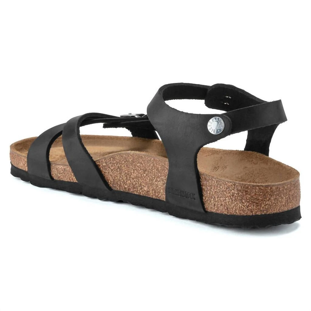 Birkenstock Women's Kumba Oiled Leather Sandal - Medium/wide In Black 3