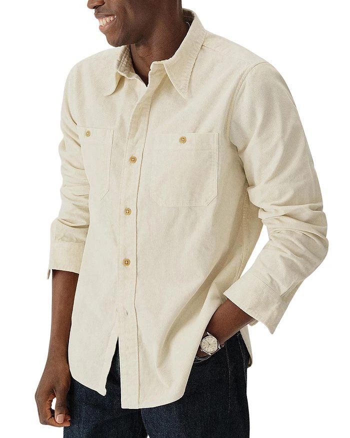 Buck Mason Craftsman Station Cotton Corduroy Classic Fit Button Down Work Shirt 2