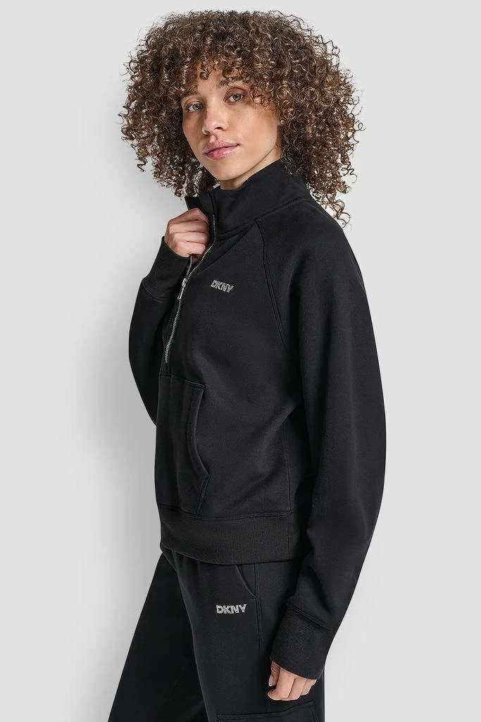 DKNY LOGO-EMBELLISHED HALF-ZIP SWEATSHIRT 3
