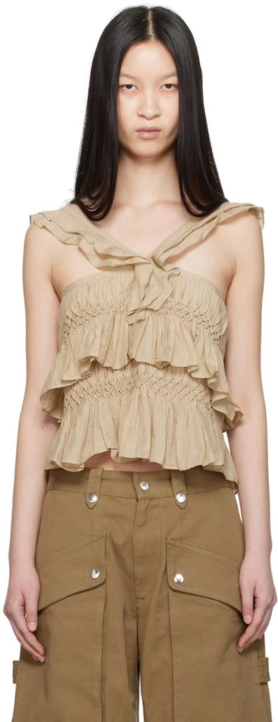Isabel Marant Khaki Daren Top 1