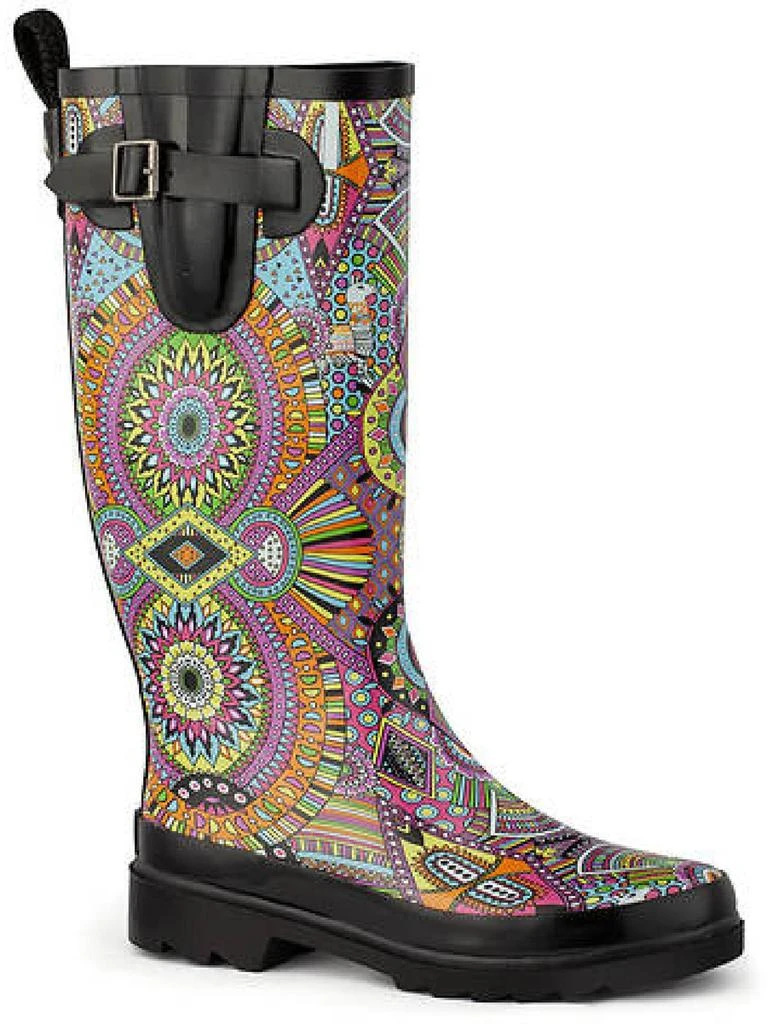 Sakroots Rhythm Womens Printed Knee-High Rain Boots 5