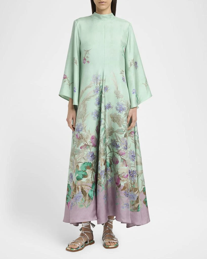 green emerald velvet dress Women's Double Flare Sleeve Abaya Dress  Abayaya