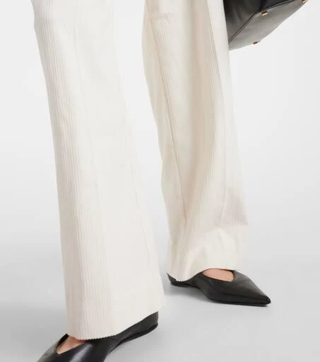Totême High-rise silk and cotton wide-leg pants 5