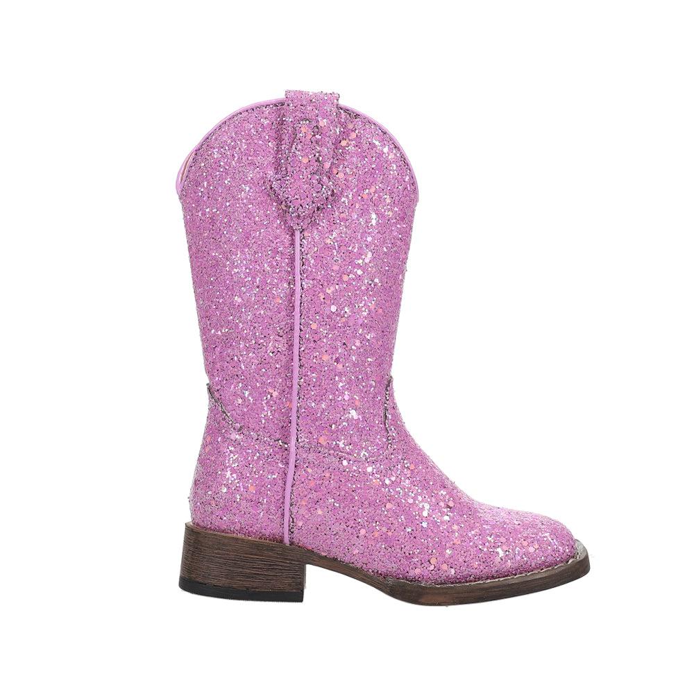 Roper Glitter Galore Square Toe Cowboy Boots (Little Kid-Big Kid)