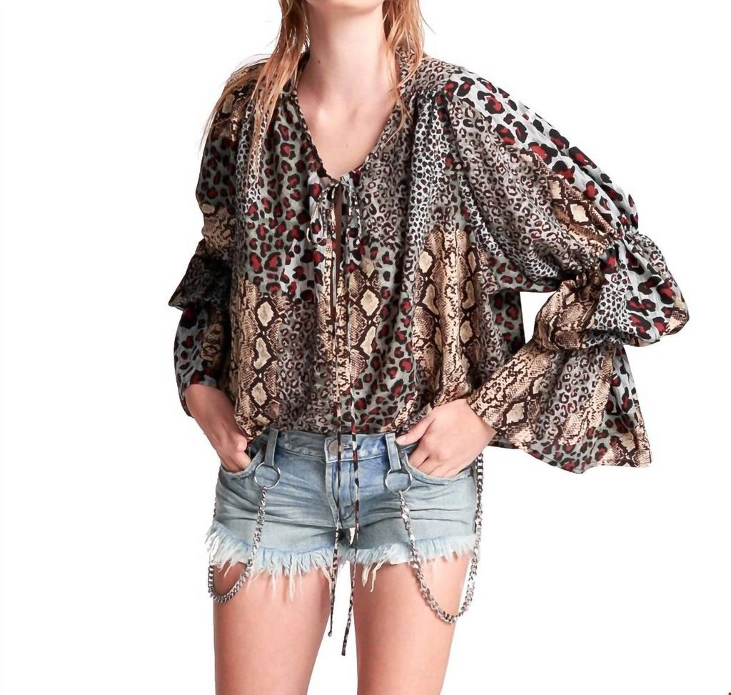 One Teaspoon One Teaspoon - Punk Python Sophisticated Savage Top