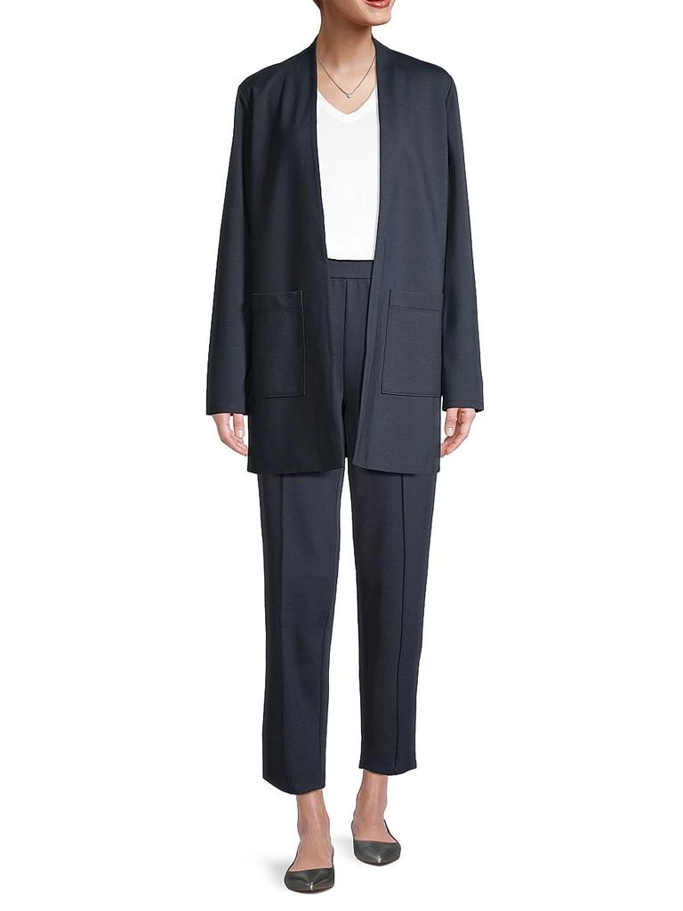 Eileen Fisher Stretch-Jersey Open-Front Jacket 2