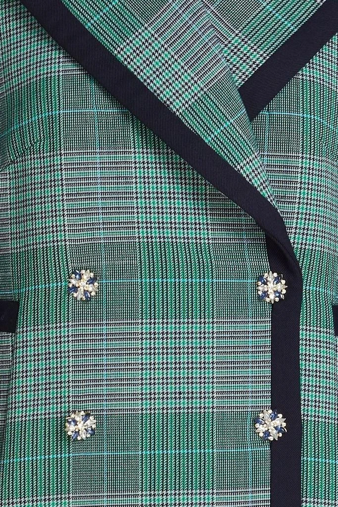 ZIMMERMANN Double-breasted Prince of Wales checked tweed coat 4