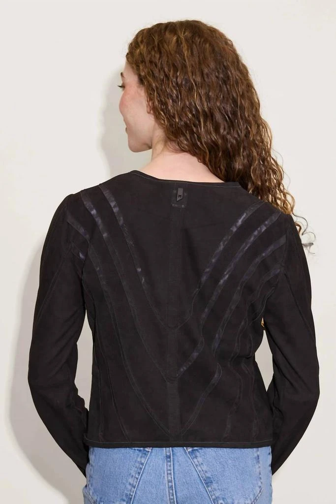 MAURITIUS Mauritius - Mira Leather Mesh Cut Out Jacket 5