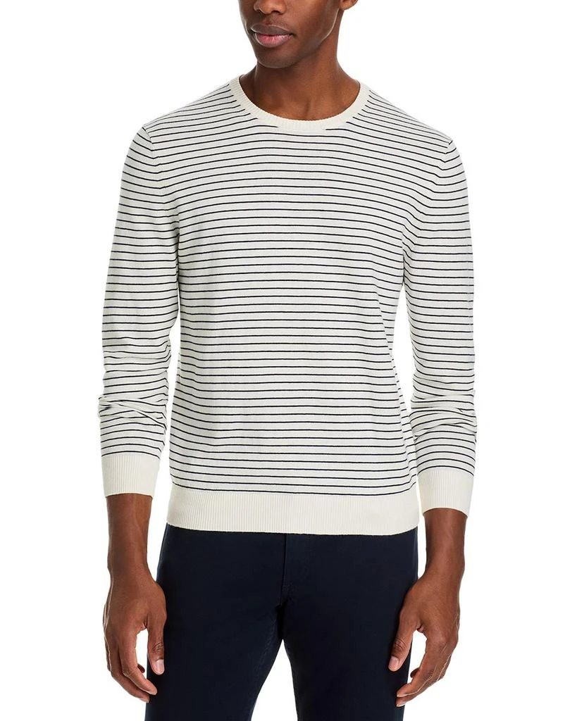 The Men's Store at Bloomingdale's Cotton Cashmere Striped Crewneck Sweater - Exclusive 1